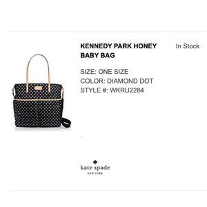 Kate Spade, NEW with tags, Kennedy Park Baby Bag